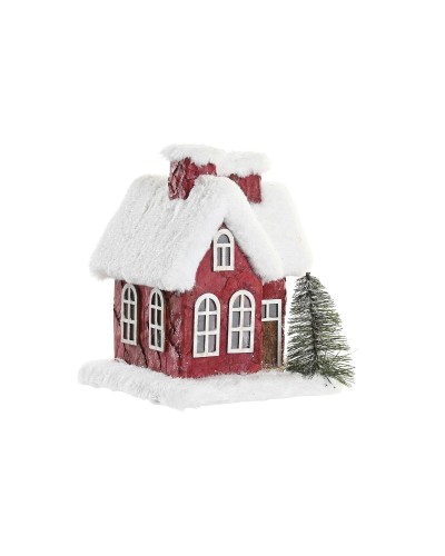 Casa de Miniatura DKD Home Decor Blanco Rojo 17 x 16,5 x 17 cm (2 Unidades)