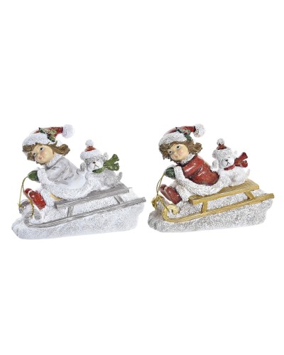 Adorno Navideño DKD Home Decor Resina (13 x 6 x 10,5 cm) (2 Unidades)