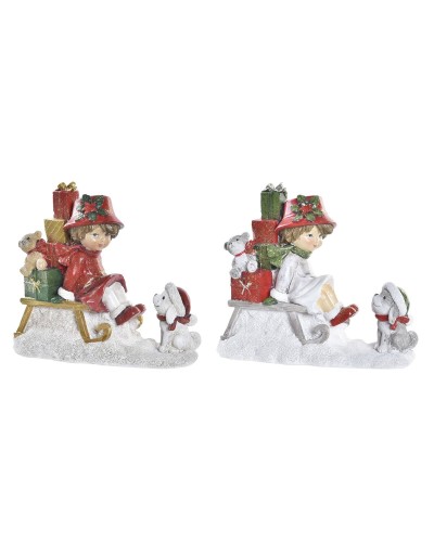 Decorazione Natalizia DKD Home Decor Resina (14,5 x 7 x 12,5 cm) (2 Unità)