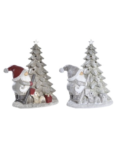 Adorno Navideño DKD Home Decor Árbol Resina (15 x 10 x 18 cm) (2 Unidades)