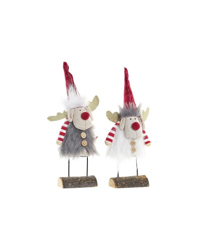 Decorazione Natalizia DKD Home Decor Poliestere Renna (8 x 5 x 23 cm) (2 Unità)