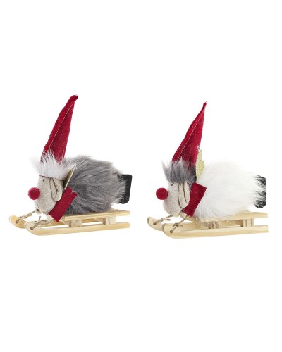 Decorazione Natalizia DKD Home Decor Poliestere Renna (15 x 5,5 x 16,5 cm) (2 Unità)