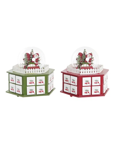 Calendario dell'Avvento DKD Home Decor Legno (22 x 19 x 20 cm) (2 Unità)