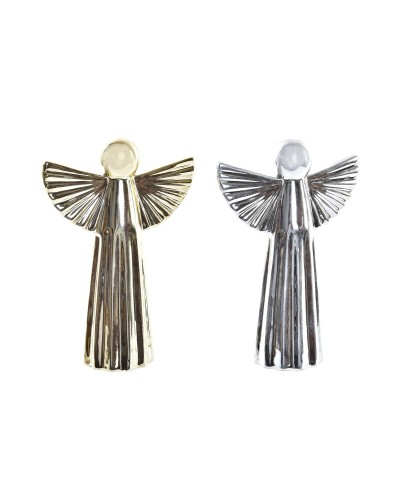 Adorno Navideño DKD Home Decor Porcelana Ángel (13 x 5 x 17 cm) (2 Unidades)