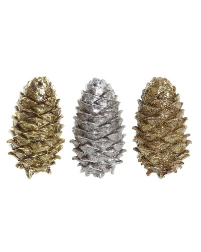 Decorazione Natalizia DKD Home Decor Ananas Resina (13 x 7,5 x 7,5 cm) (3) (3 Unità)