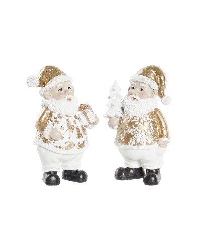 Decorazione Natalizia DKD Home Decor Resina Babbo Natale (8 x 6 x 13,5 cm) (2 Unità)