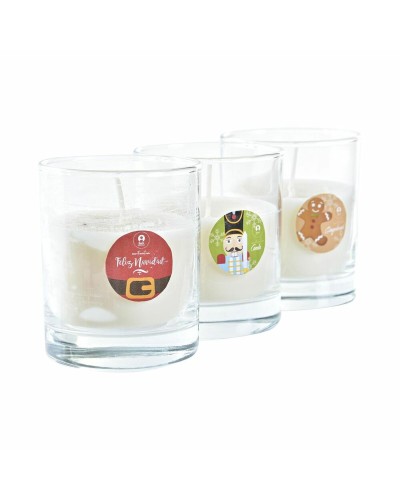 Vela DKD Home Decor Navidad Papá Noel Cascanueces (8 x 8 x 9 cm) (3 Unidades)