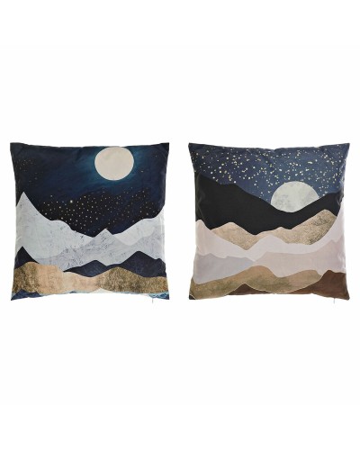 Cojín DKD Home Decor Multicolor Luna 45 x 10 x 45 cm (2 Unidades)