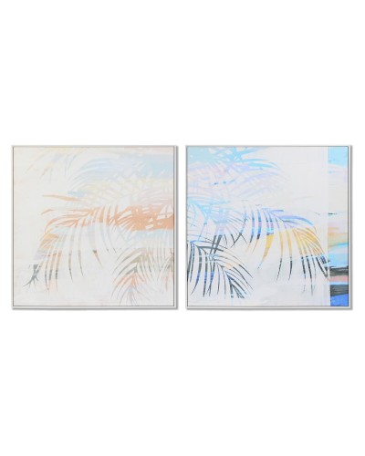 Quadro DKD Home Decor Palme 100 x 4 x 100 cm Tropicale (2 Unità)