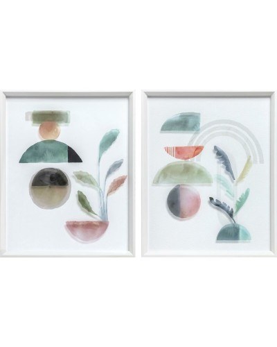 Cuadro DKD Home Decor Abstracto Moderno (40 x 3,8 x 50 cm) (2 Unidades)