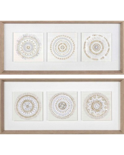 Quadro DKD Home Decor 61 x 3,8 x 26 cm 63,5 x 4 x 28,6 cm Cerchi Scandinavo (2 Unità)