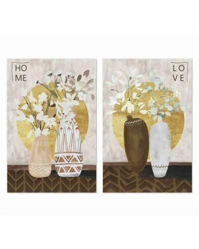 Cuadro DKD Home Decor Pino (40 x 1,8 x 50 cm) (2 Unidades)