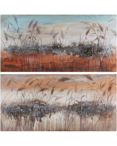 Cuadro DKD Home Decor 140 x 3,5 x 70 cm Moderno (2 Unidades)