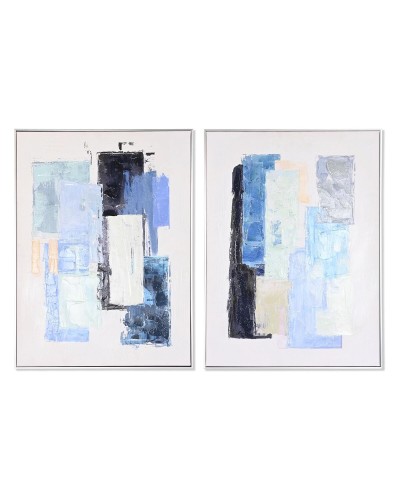 Quadro DKD Home Decor Astratto Città 60 x 3 x 80 cm 60 x 3,5 x 80 cm (2 Unità)