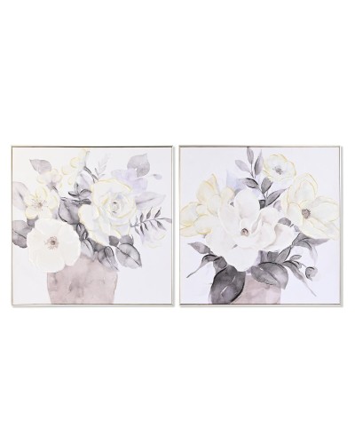 Cuadro DKD Home Decor Tradicional Florero 80 x 3,5 x 80 cm (2 Unidades)