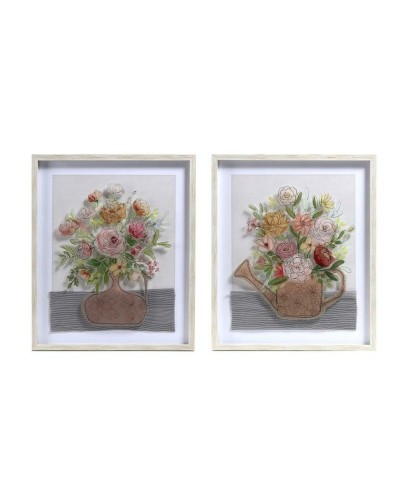 Cuadro DKD Home Decor Florero (53 x 3 x 63 cm) (2 Unidades)