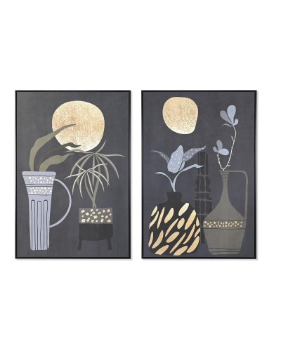 Quadro DKD Home Decor 83 x 4,5 x 123 cm Vaso Coloniale (2 Unità)