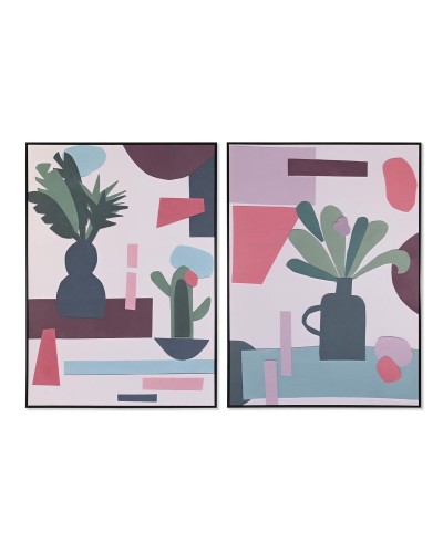 Quadro DKD Home Decor 103 x 4,3 x 143 cm Vaso Scandinavo (2 Unità)