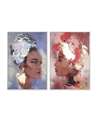 Quadro DKD Home Decor Coloniale Africana (83 x 4,5 x 122,5 cm) (83 x 4,5 x 123 cm) (2 Unità)