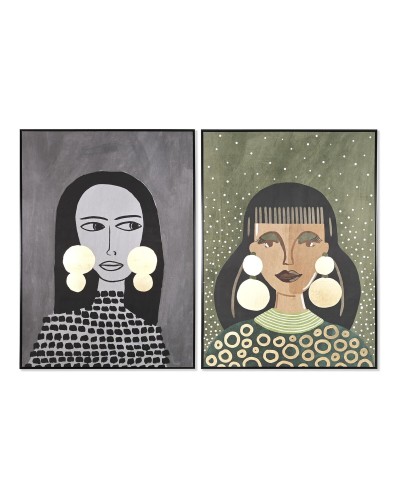 Quadro DKD Home Decor Donna Moderno (102,5 x 4,3 x 142,6 cm) (2 Unità)
