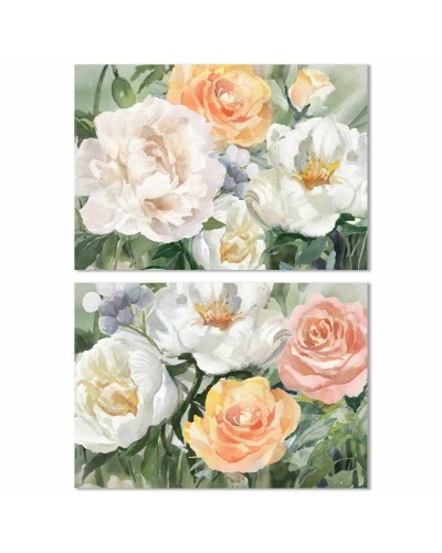Quadro DKD Home Decor Fiori (90 x 2,5 x 60 cm) (2 Unità)