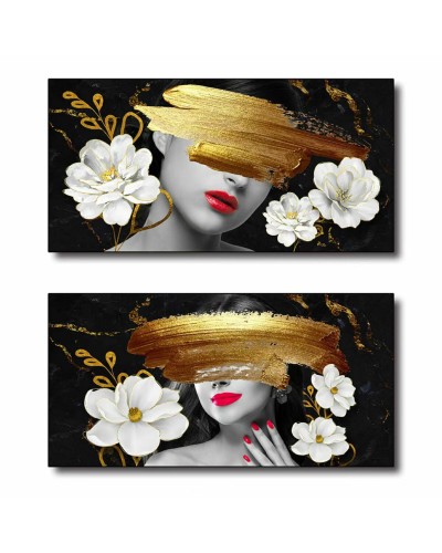 Quadro DKD Home Decor Astratto (80 x 2 x 40 cm) (2 Unità)