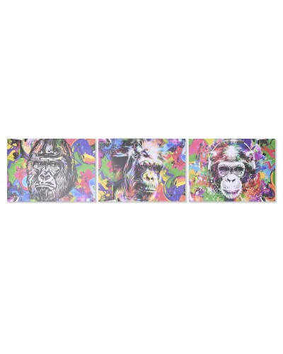 Tavla DKD Home Decor Gorilla Modern (70 x 1,8 x 50 cm) (3 antal)