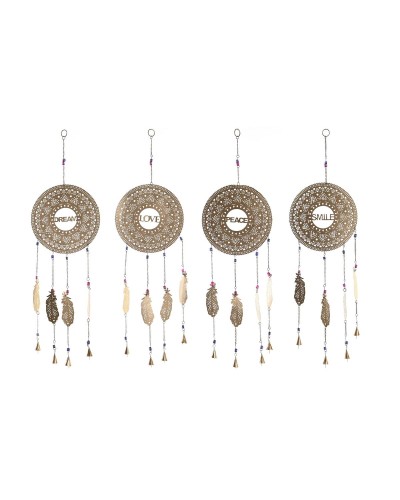 Decoratieve figuren DKD Home Decor Gouden Veren 25 x 1 x 77 cm