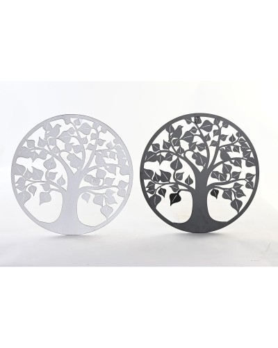 Decoración de Pared DKD Home Decor Árbol Metal Tradicional (2 Unidades) (40 x 1 x 40 cm)