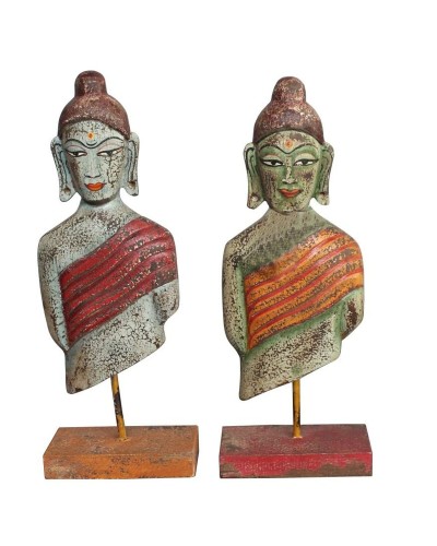 Statua Decorativa DKD Home Decor 18 x 9 x 47 cm Buddha Orientale (2 Unità)