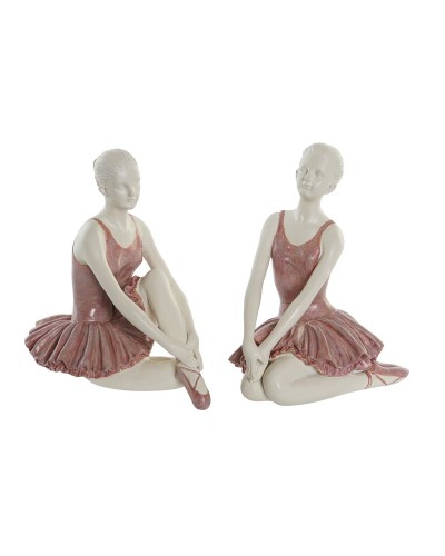 Deko-Figur DKD Home Decor Romantisch Ballett-Tänzerin 16 x 11 x 17 cm (2 Stück)