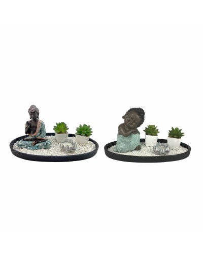 Decorative Figure DKD Home Decor 32 x 16,5 x 15,5 cm Oriental Garden (2 Units)