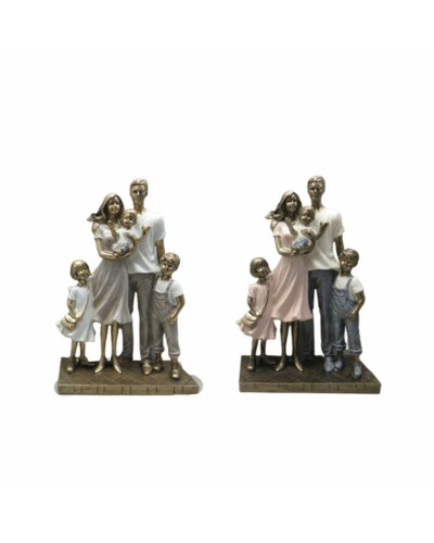 Decorative Figure DKD Home Decor 24 x 11,5 x 34 cm Multicolour Family (2 Units)