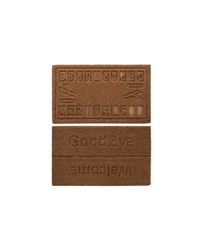 Fußmatte DKD Home Decor Braun Gummi Coco (75 x 45 x 2,3 cm) (2 Stück)