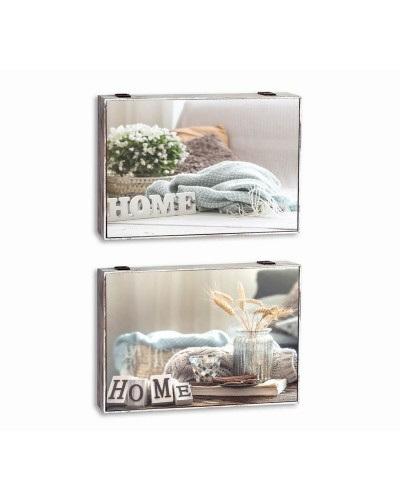 Koristerasia DKD Home Decor Home Beige Puu MDF Tiski (2 osaa)