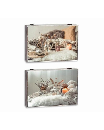 Koristerasia DKD Home Decor Monivärinen Puu MDF Spa Tiski (2 osaa)