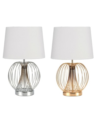 Bureaulamp DKD Home Decor 32.5 x 32.5 x 52 cm Metaal Wit 220 V 50 W (2 Stuks)