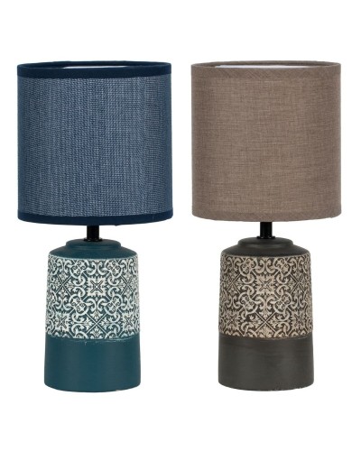 Bordslampa DKD Home Decor Keramik Stengods 50 W (15 x 15 x 32 cm) (2 antal)