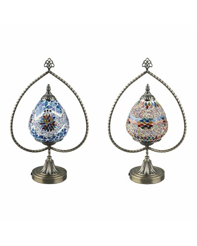 Bureaulamp DKD Home Decor 32.5 x 16 x 47.5 cm 32,5 x 16 x 47,5 cm Kristal Metaal Multicolour 220 V 50 W (2 Stuks)