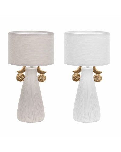 Tischlampe DKD Home Decor aus Keramik Polyester (22 x 22 x 44 cm) (2 Stück)