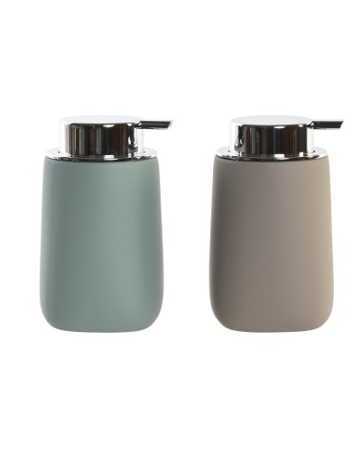 Dispenser di Sapone DKD Home Decor 9 x 9 x 14,5 cm Beige Menta ABS Dolomite (2 Unità)