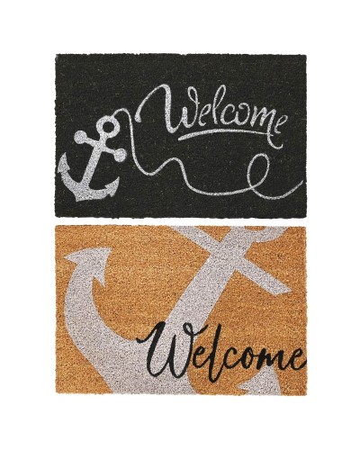 Paillasson DKD Home Decor Caoutchouc Multicouleur (60 x 40 x 1,5 cm) (2 Unités)