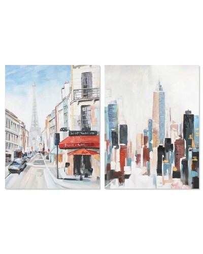 Painting DKD Home Decor 90 x 3,7 x 120 cm Loft (2 Units)