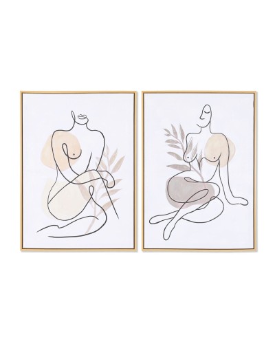 Cuadro DKD Home Decor 50 x 3,5 x 70 cm Abstracto Escandinavo (2 Unidades)