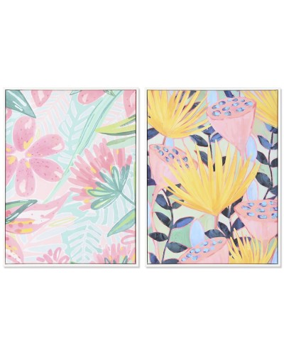 Bild DKD Home Decor 60 x 4 x 80 cm Moderne Pflanzenblatt (2 Stück)