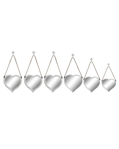 Spiegelsatz DKD Home Decor Scandi Kristall Weiß Polypropylen (26 x 3 x 26 cm) (2 Stück)