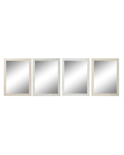Specchio da parete DKD Home Decor Avorio 70 x 2 x 97 cm (4 Unità)