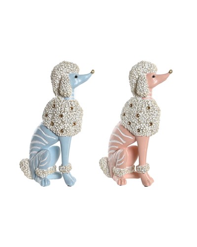 Deko-Figur DKD Home Decor 18 x 10 x 30,5 cm Scandi Blau Rosa (2 Stück)