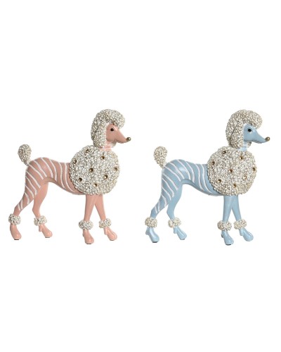 Prydnadsfigur DKD Home Decor Scandi 25 x 8 x 27,5 cm Blå Rosa (2 antal)