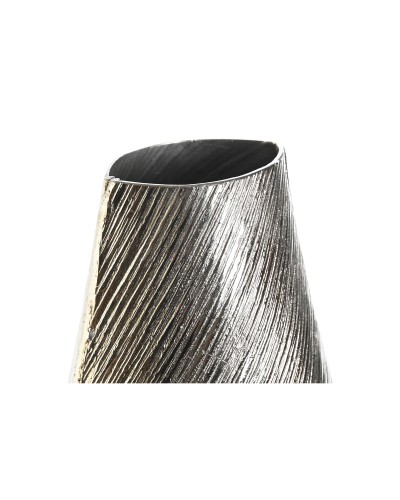Vase DKD Home Decor Gold Silberfarben Aluminium Moderne 22 x 13 x 40,5 cm (2 Stück)